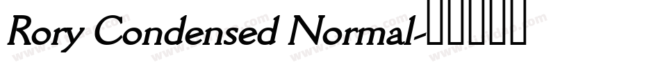 Rory Condensed Normal字体转换